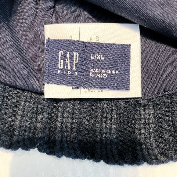GAP winter scarf & hat 2 Pc set in 5 color blocks blue purple green black cream - Picture 7 of 8